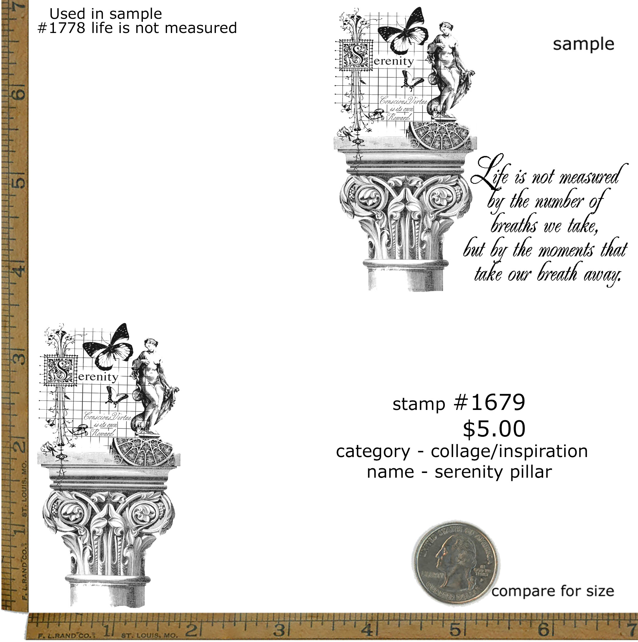 #1679 - Serenity Pillar - Collage/Inspiration